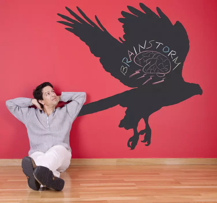 Eagle silhouette blackboard klistremerke - Tenstickers