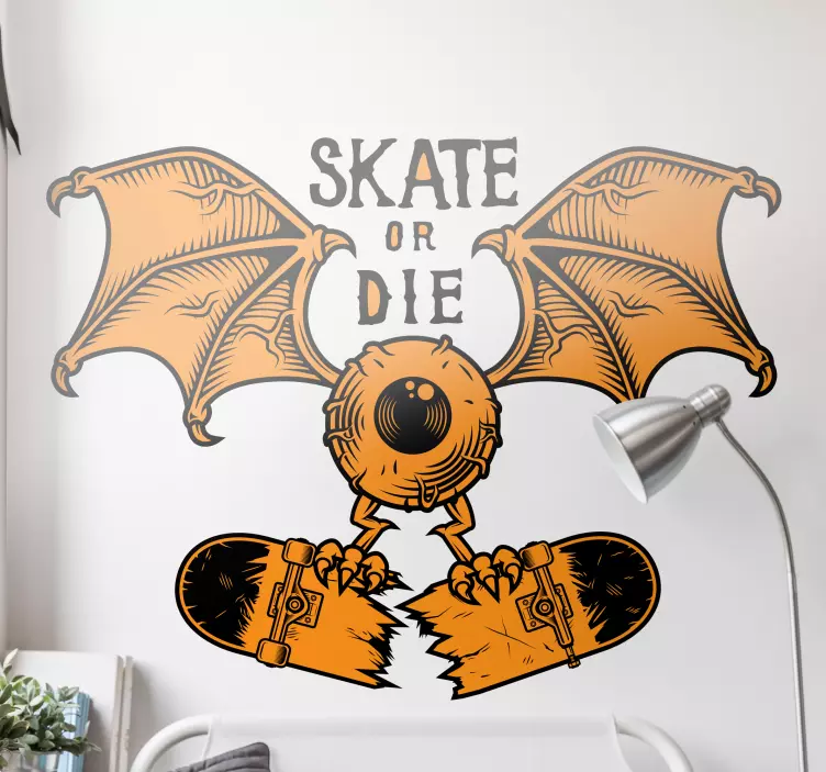 Ekstremsport klistremerke flaggermus skateboard - Tenstickers