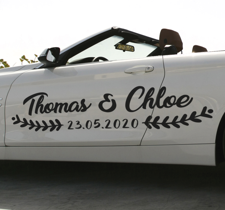 Ekteskap dekorasjon bryllup klistremerke - Tenstickers