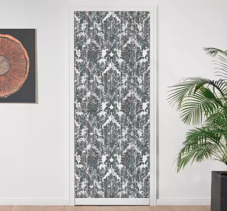 Elegant blomsterkomposisjon klistremerke til dør - Tenstickers