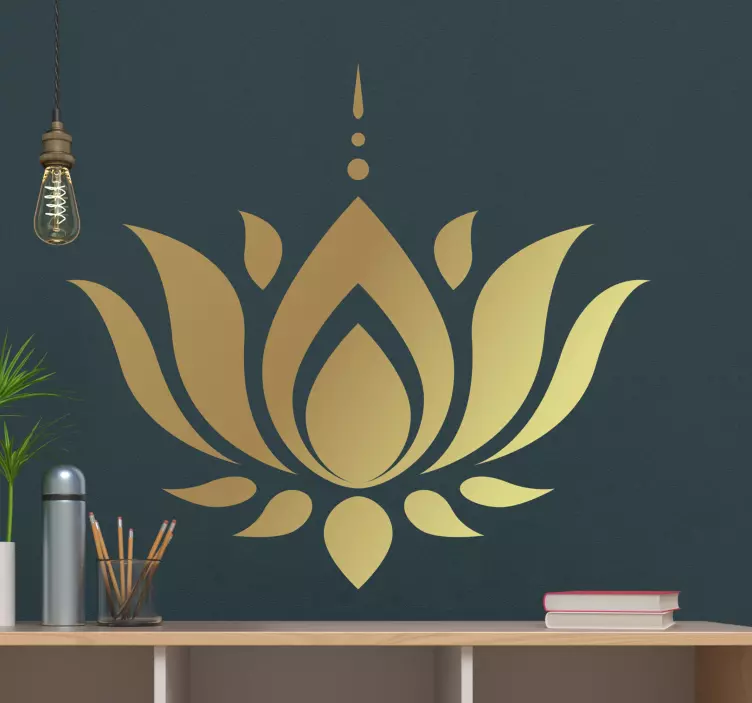 Elegant dekorativt lotus flowe wallstickers - Tenstickers