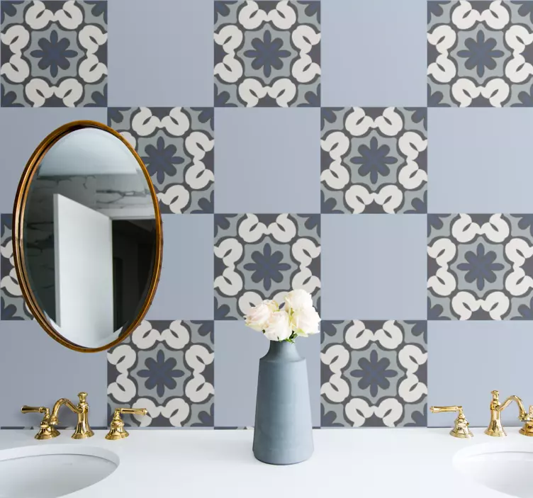 Elegant geometrisk mønster fliseklistremerke - Tenstickers