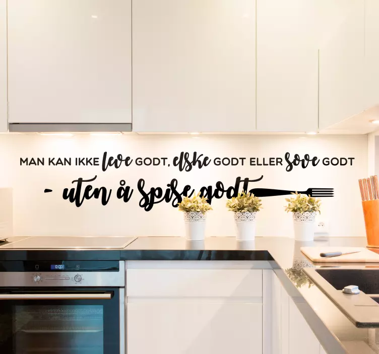 Elegant kjøkkentekst klistremerke - Tenstickers