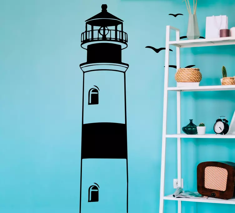 Elegant klistremerke for fyr og fugler - Tenstickers