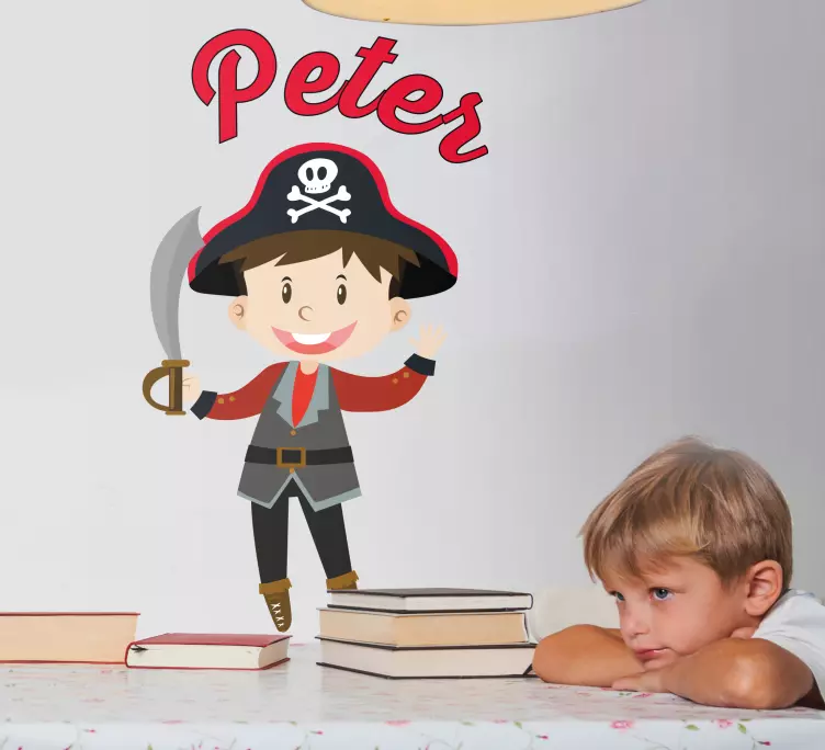 Elegant piratgutt wallsticker barnerom - Tenstickers