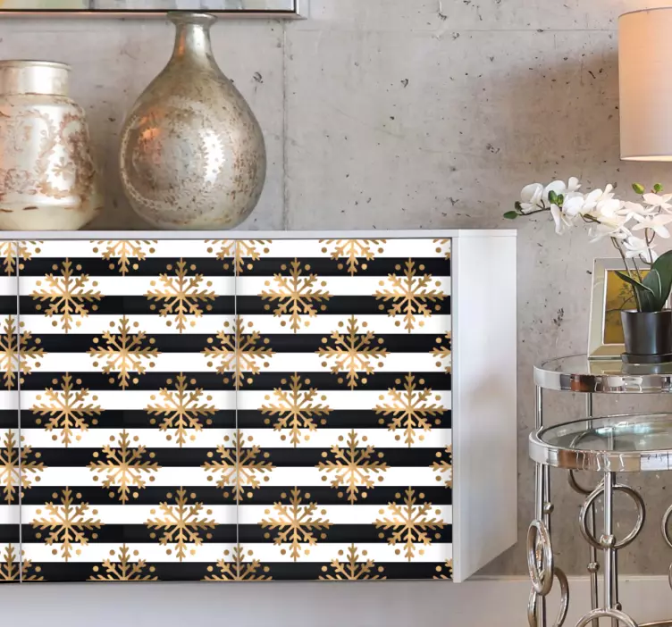 Elegant snøfnuggmønster event-klistremerke - Tenstickers