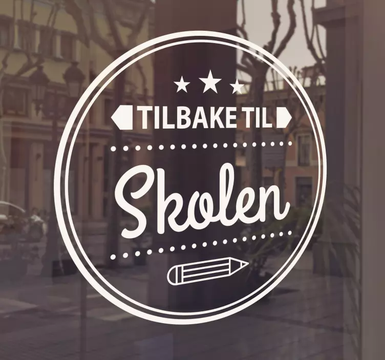 Elegant tilbake til skolen butikkvindu klistremerke - Tenstickers