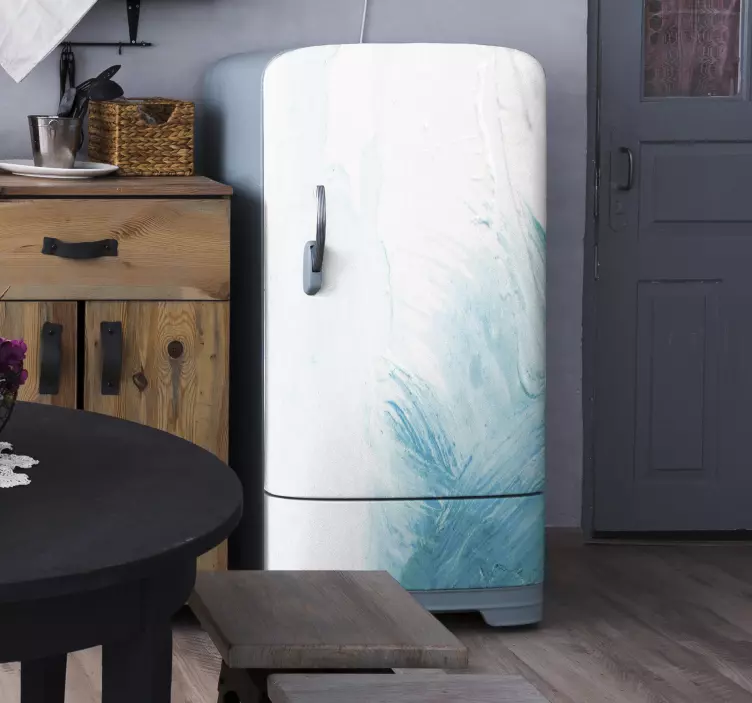 Elegante abstrakte virvler kjøleskap klistremerke - Tenstickers