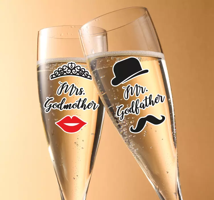 Elegante glassetiketter bryllupsklistremerke - Tenstickers