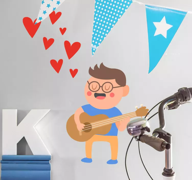 Elsker av musikk vegg klistremerke - Tenstickers