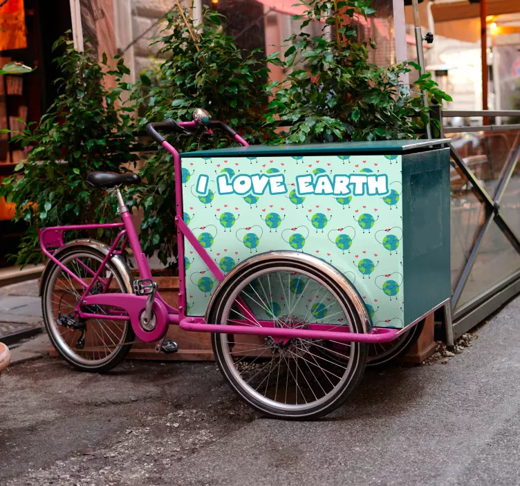 Elsker miljøet for lastesykkel klistremerke sykkel - Tenstickers