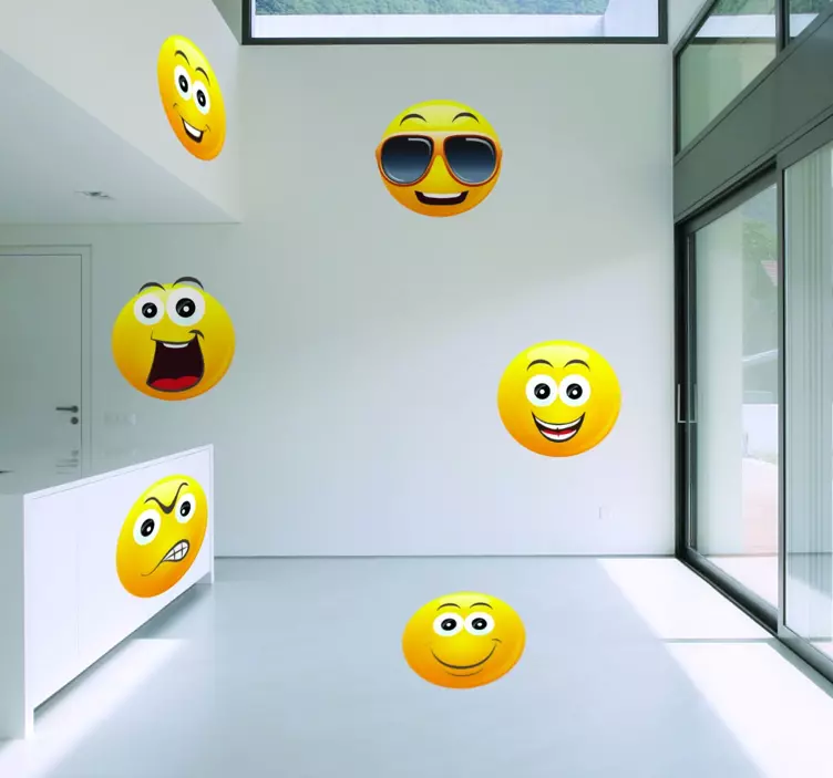 Emoticon klistremerke pakke - Tenstickers