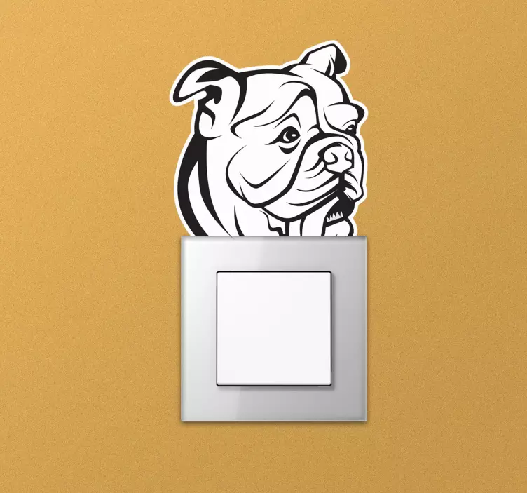 Engelsk bulldog veggklistremerke - Tenstickers