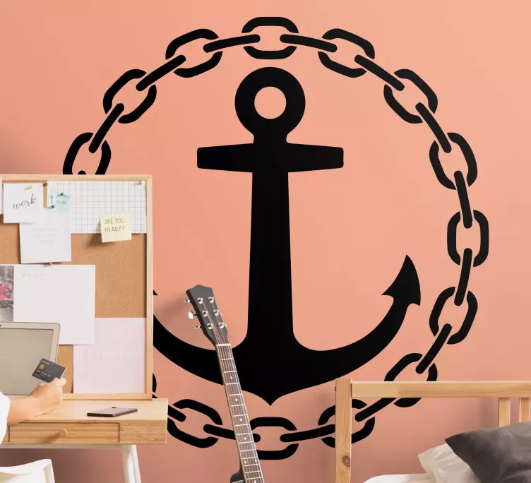Enkelt anker som stempel marine wallstickers - Tenstickers