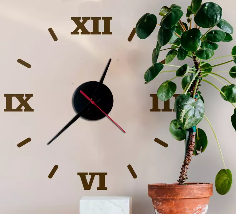 Enkelt og enkelt med romertall klistremerker klokke - Tenstickers