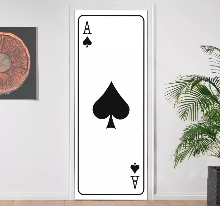 Ess-kort dekorative dør klistremerke - Tenstickers