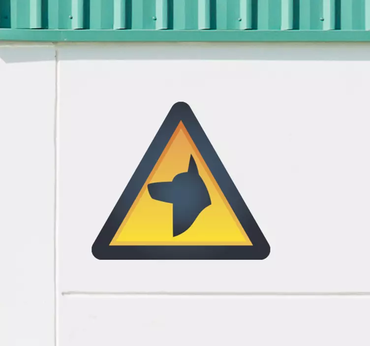Advarselhund vinylskilt stikcer - Tenstickers