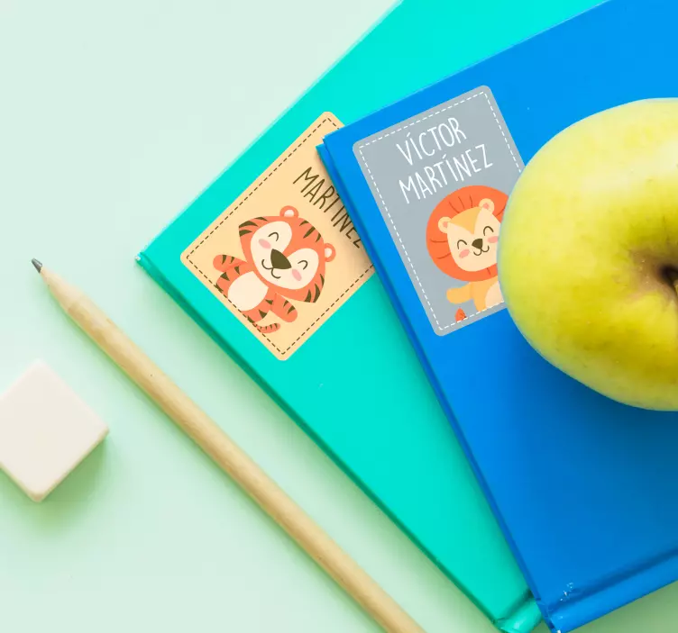 Etiketter for pedagogiske klistremerker for skolebøker - Tenstickers