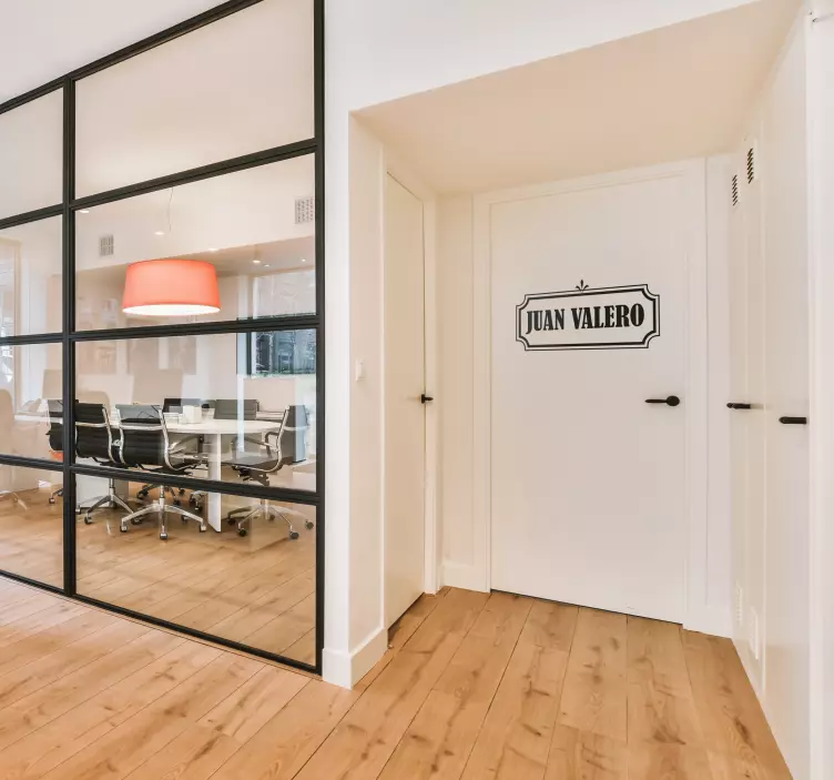 Etikettnavn for dør stickers - Tenstickers