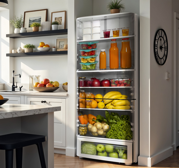 Familie uke mat kjøleskap klistremerke - Tenstickers