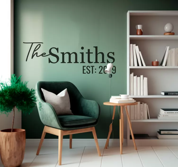 Tilpasset klistremerke for familienavn - Tenstickers