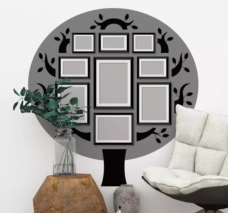 Familietreramme klistremerke dyr - Tenstickers