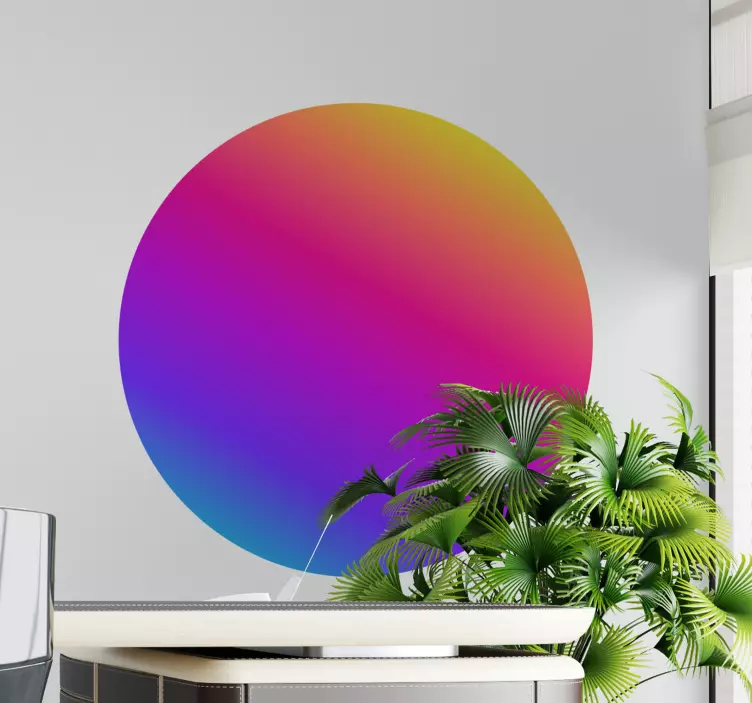 Fargerik gradient væske geometrisk wallstickers - Tenstickers