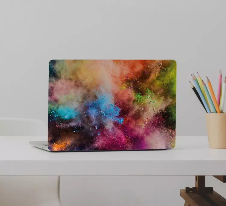 Fargerik kosmisk virvel bærbar klistremerke - Tenstickers