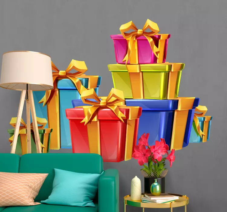 Fargerike gaveesker event-klistremerke - Tenstickers