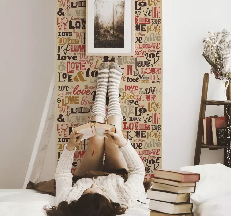 Fargerike kjærlighetsuttrykk kjærlighetsklistremerke - Tenstickers