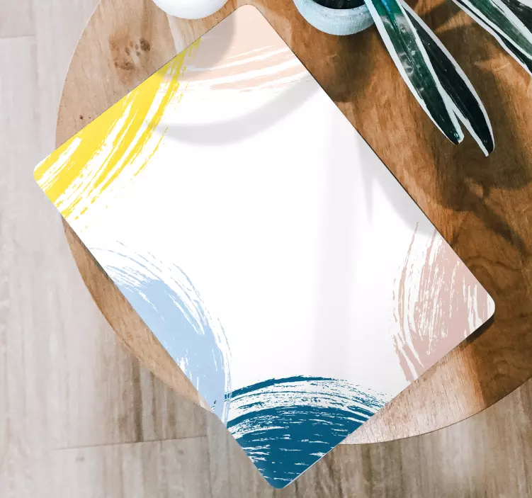 Fargerike penselstrøk bærbar klistremerke - Tenstickers