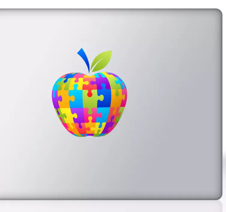 Fargerikt eple macbook-klistremerke - Tenstickers