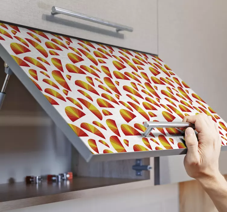 Fargerikt hjertemønster kjærlighetsklistremerke - Tenstickers