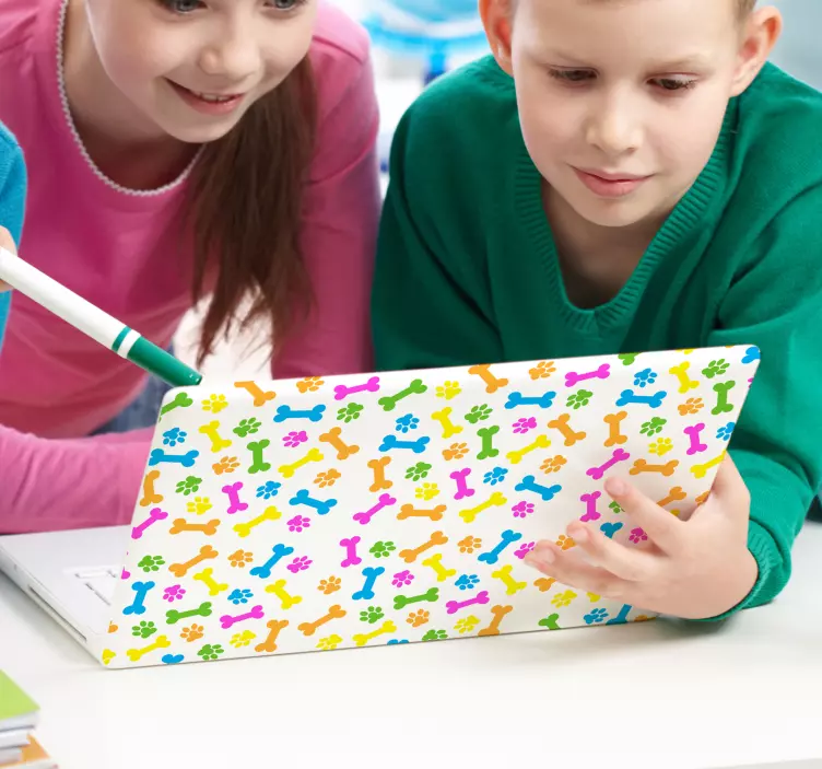 Fargerikt poteavtrykksmønster bærbar klistremerke - Tenstickers