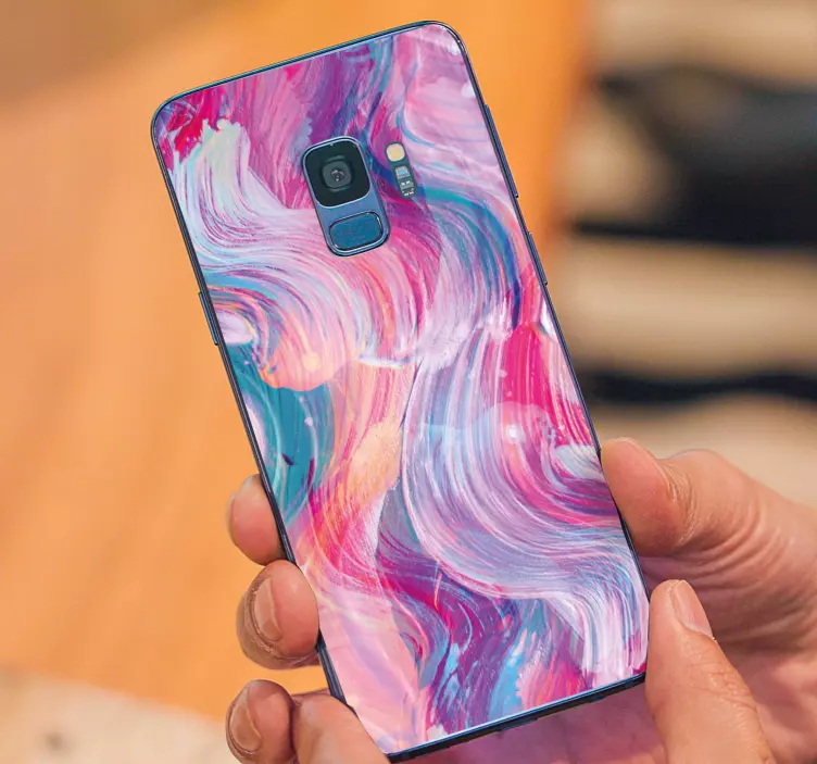 Lilla streker mønster Samsung klistremerke - Tenstickers