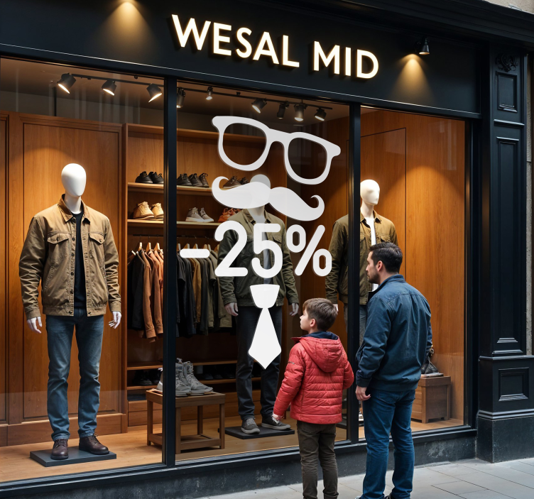 Farsdagsrabatt butikkvinduer klistremerke - Tenstickers