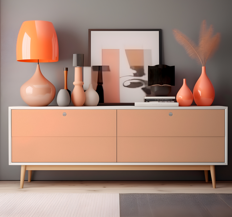 Fersken fuzz flate farger klistremerker - Tenstickers