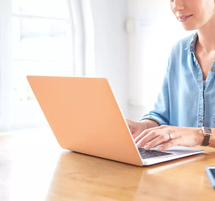 Fersken fuzz Skind til bærbar - Tenstickers