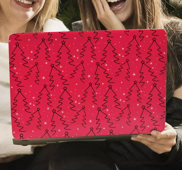 Festlig tremønster bærbar klistremerke - Tenstickers