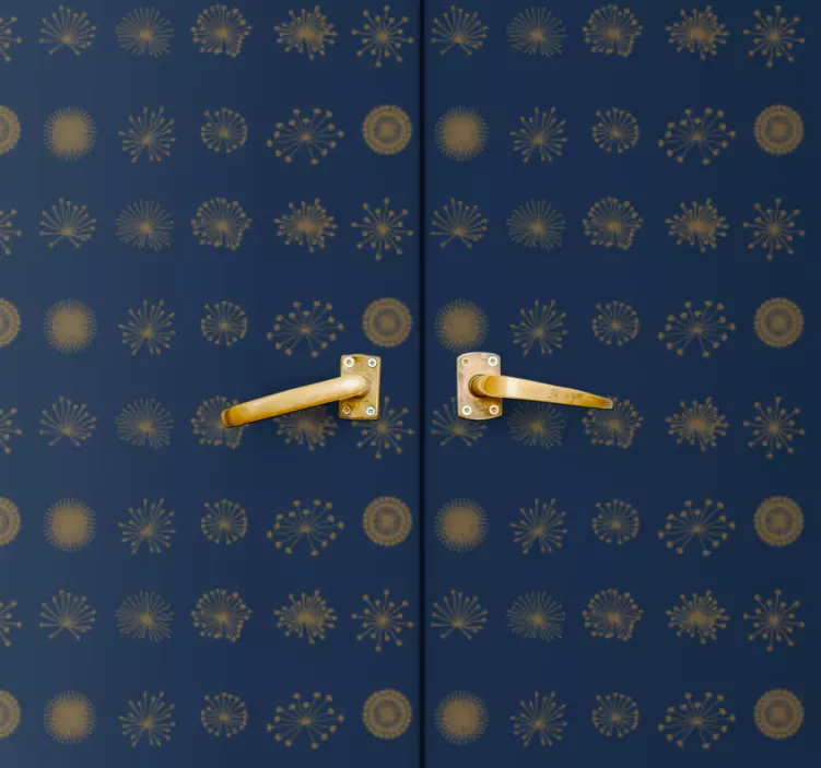 Festlige geometriske mønstre klistremerke til dør - Tenstickers