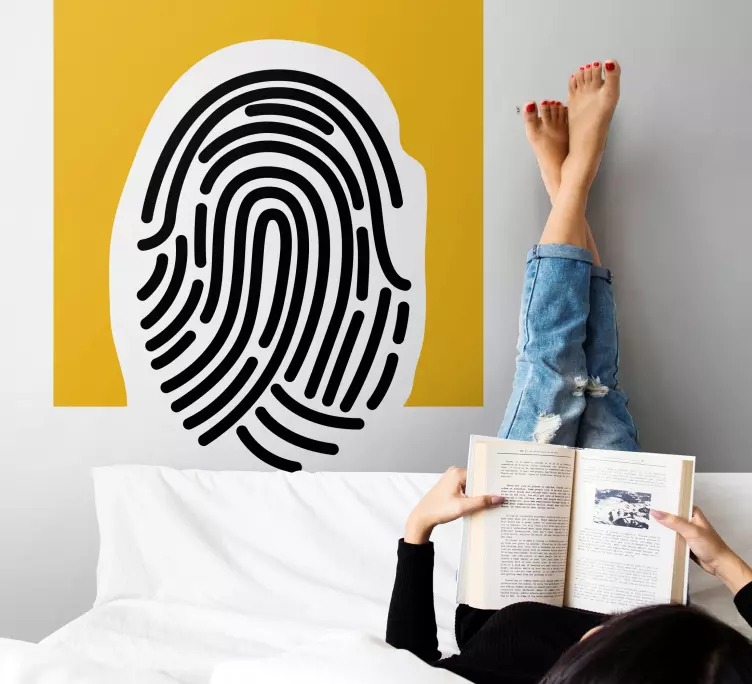 Fingeravtrykk abstrakt kunst kunst klistremerke - Tenstickers