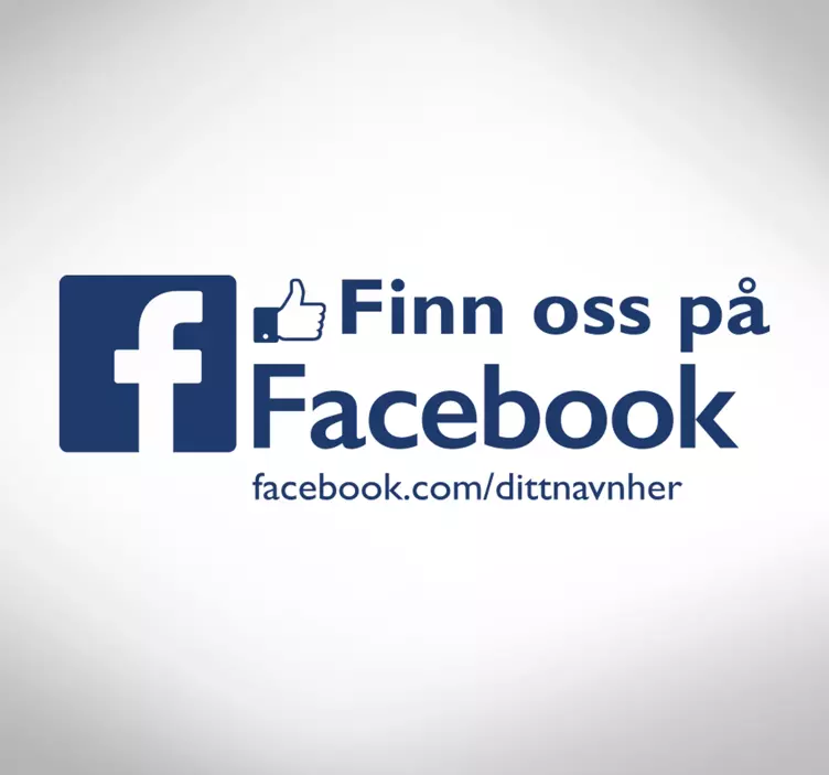 Finn oss på facebook vinduet klistremerke - Tenstickers