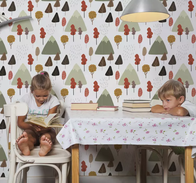 Finurlige tremønstre natur klistremerke - Tenstickers