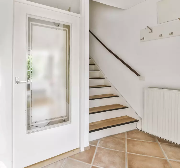 Firkantet med ramme gjennomsiktige klistremerker - Tenstickers