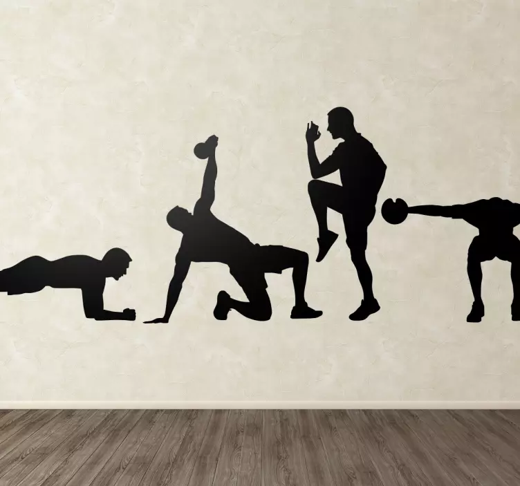 Fitness silhuett klistremerker - Tenstickers