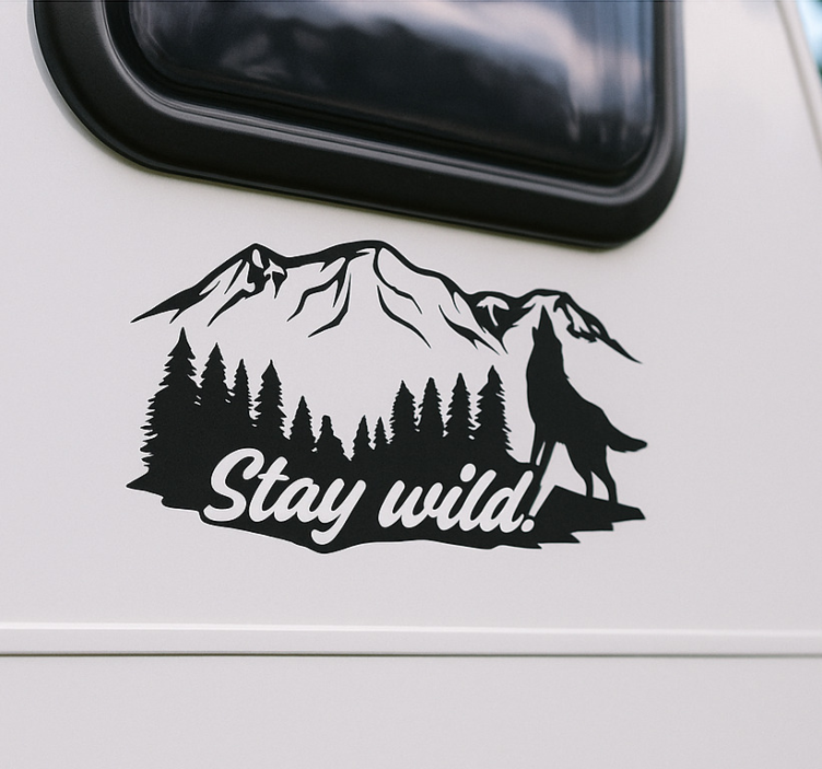stay wild! campingvogn klistremerke - Tenstickers
