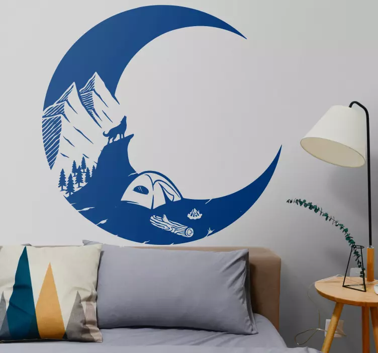 Fjellcampingscene natur klistremerke - Tenstickers