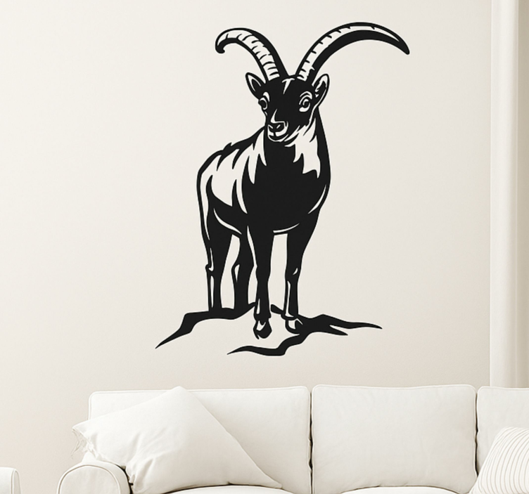 Fjellgeit silhuett wallsticker - Tenstickers