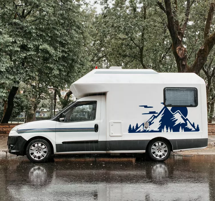 Fjellkjeden campingvogn klistremerke - Tenstickers