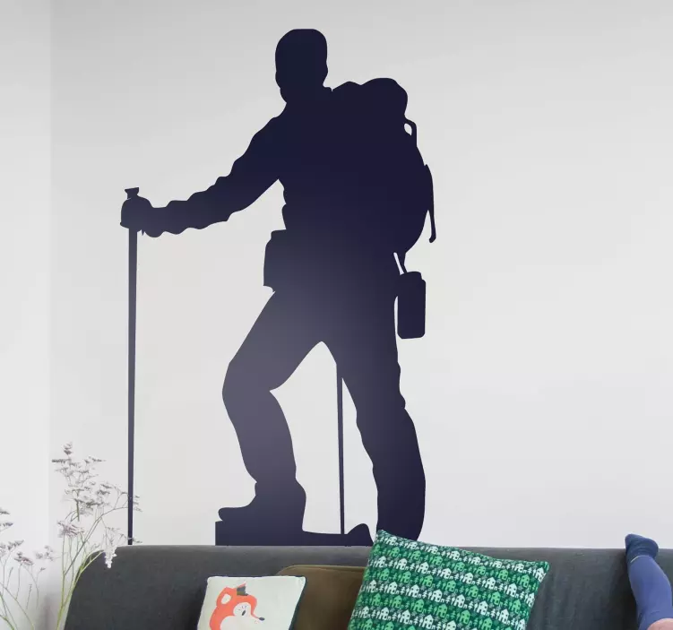 Fjellklatrer silhuett klistremerke - Tenstickers